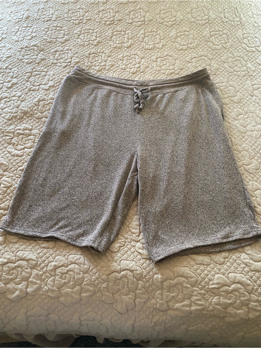 Cuddl Duds Brown Heather Softknit shortsNeutral Cozy Layer